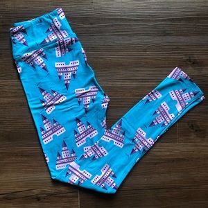 LuLaRoe Unicorn Castle Leggings - OS - NWOT Rare